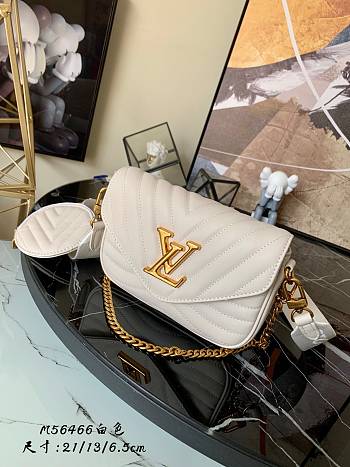 LV New Wave Multi Pochette White M56466 Size 21 x 13 x 6.5 cm