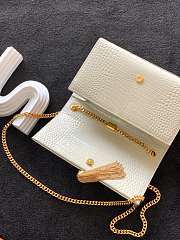 YSL Kate Crocodile White 354119 Size 24 x 14.5 x 5.5 cm - 3