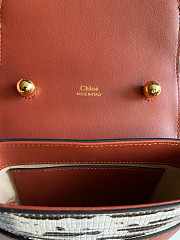 Chloe Aby Lock Handbag Lizard Pattern 6035 Size 16.5 x 7 x 15 cm - 3