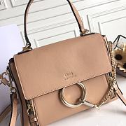 Chloe Faye Leather Shoulder Bag Beige 1322 - 3