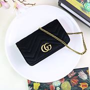 Gucci Marmont Mini Chain Bag Black 488426 Size 18 x 10 x 5 cm - 4