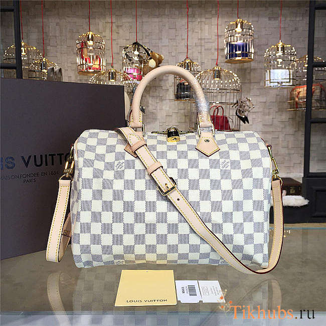 Louis Vuitton Speedy Bandoulière 30 Damier Azur Canvas Size 30 x 21 x 17 cm - 1