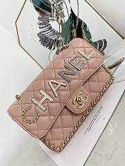 Chanel Flap Bag CC LOGO Pink 9913 Size 23 x 14 x 7 cm - 3