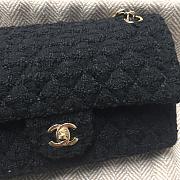 Chanel Flap Bag 01112 Woolen Linen Fabric Size 26 cm - 6