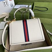 Gucci GG Ophidia Handbag White Leather 651055 Size 25 x 17.5 x 7 cm - 5