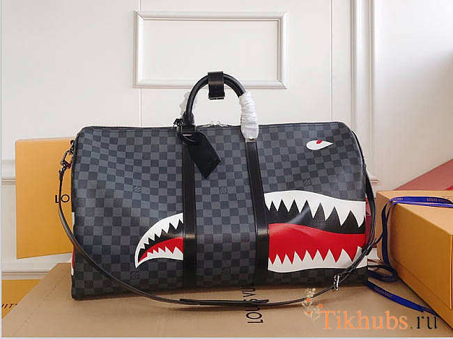 LV KEEPALL Bandoulière 55 N56149 Size 55 x 31 x 26 cm - 1