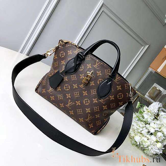 LV Original Monogram Flower Zipped Tote BB Black M44351 Size 29 x 24 x 14 cm - 1