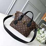 LV Original Monogram Flower Zipped Tote BB Black M44351 Size 29 x 24 x 14 cm - 1