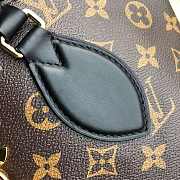 LV Original Monogram Flower Zipped Tote BB Black M44351 Size 29 x 24 x 14 cm - 3