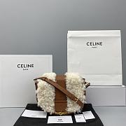 Celine Lamb Hair Saddle Bag 60065 Size 27 x 8 x 22 cm - 1