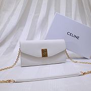 Celine Smooth Calfskin Chain Wallet 0177 Size 19 x 9 cm - 1