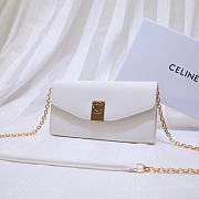 Celine Smooth Calfskin Chain Wallet 0177 Size 19 x 9 cm - 5