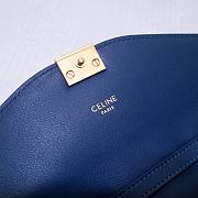 Celine Smooth Calfskin Chain Wallet Blue 0177 Size 19 x 9 cm - 2