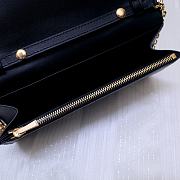 Celine Smooth Calfskin Chain Wallet Black 0177 Size 19 x 9 cm - 6