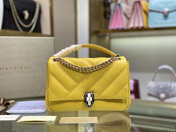 Bvlgari Cabochon Yellow 287993 Size 22.5 x 15 x 10 cm