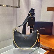 Prada Nylon Hobo Hand-Carried/Underarm Bag Black 1BH204 Size 23 x 17 x 6.5 cm - 4