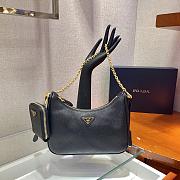 Prada Nylon Hobo Hand-Carried/Underarm Bag Black 1BH204 Size 23 x 17 x 6.5 cm - 6