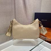 Prada Nylon Hobo Hand-Carried/Underarm Bag Beige 1BH204 Size 23 x 17 x 6.5 cm - 2