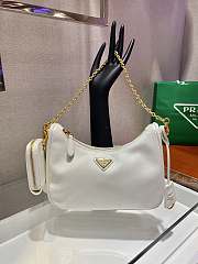 Prada Nylon Hobo Hand-Carried/Underarm Bag White 1BH204 Size 22 x 12 x 6 cm - 5