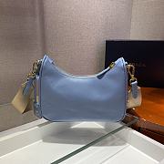 Prada Nylon Hobo Hand-Carried/Underarm Bag Blue 1BH204 Size 22 x 12 x 6 cm - 6