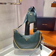 Prada Nylon Hobo Hand-Carried/Underarm Bag Green 1BH204 Size 22 x 12 x 6 cm - 4