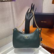 Prada Nylon Hobo Hand-Carried/Underarm Bag Green 1BH204 Size 22 x 12 x 6 cm - 2