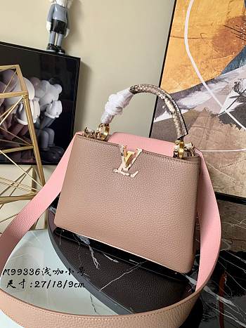 LV Light Coffee Small Capucines M99336 Size 27 x 18 x 9 cm