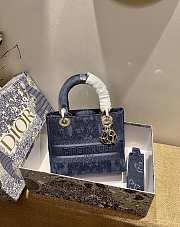 Dior Lady D-Lite Reverse Jean Size 24 x 20 x 11 cm - 4