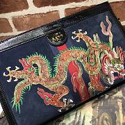 Gucci Single-Shoulder Dark Blue Embroidery 503876 Size 32.5 x 20 x 10 cm - 6