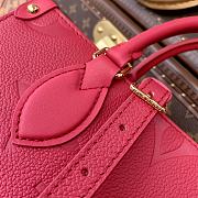 LV Onthego Rose Red M45660 Size 25 x 19 x 11.5 cm - 4