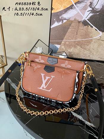 Louis Vuitton Multi Pochette Accessoires Caramel M45839 Size 23.5×13×4.5 cm