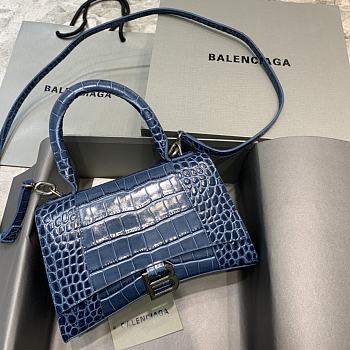 Balencia Parisian Crocodile Navy Blue Size 23 x 10 x 14 cm