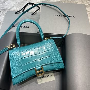 Balencia Parisian Crocodile Maca Blue Size 23 x 10 x 14 cm