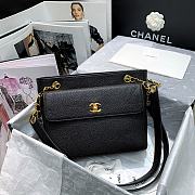 Chanel Vintage Shopping Bag Black 6706 Size 26 x 10.5 x 22 cm - 2