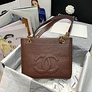 Chanel Vintage Shopping Bag Brown 6706 Size 26 x 10.5 x 22 cm - 3