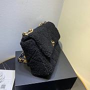 Chanel Lamb Wool Fabric Black Size 30 x 20 x 10 cm - 5