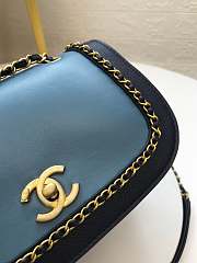 Chanel Dumpling Bag Blue AS0371 Size 22 x 7 x 15 cm - 6