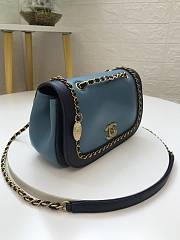 Chanel Dumpling Bag Blue AS0371 Size 22 x 7 x 15 cm - 5