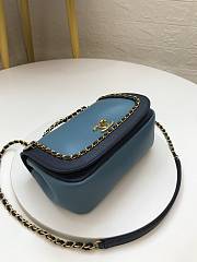 Chanel Dumpling Bag Blue AS0371 Size 22 x 7 x 15 cm - 4