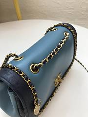 Chanel Dumpling Bag Blue AS0371 Size 22 x 7 x 15 cm - 3