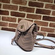 Gucci GG Marmont Matelassé Backpack Milk Tea 528129 Size 19 x 18.5 x 10 cm - 2