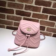 Gucci GG Marmont Matelassé Backpack Light Pink 528129 Size 19 x 18.5 x 10 cm - 1