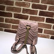 Gucci GG Marmont Matelassé Backpack Nude Powder 528129 Size 19 x 18.5 x 10 cm - 3