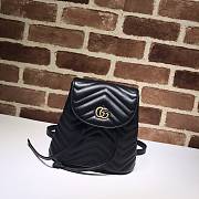 Gucci GG Marmont Matelassé Backpack Black 528129 Size 19 x 18.5 x 10 cm - 1