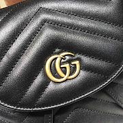 Gucci GG Marmont Matelassé Backpack Black 528129 Size 19 x 18.5 x 10 cm - 5