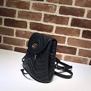 Gucci GG Marmont Matelassé Backpack Black 528129 Size 19 x 18.5 x 10 cm - 4