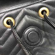 Gucci GG Marmont Matelassé Backpack Black 528129 Size 19 x 18.5 x 10 cm - 2