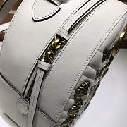 Gucci GG Marmont Animal Studs Leather Backpack White 476671 Size 22.5 x 26 x 11 cm - 5