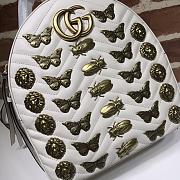 Gucci GG Marmont Animal Studs Leather Backpack White 476671 Size 22.5 x 26 x 11 cm - 4