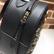 Gucci GG Marmont Animal Studs Leather Backpack Black 476671 Size 22.5 x 26 x 11 cm - 4